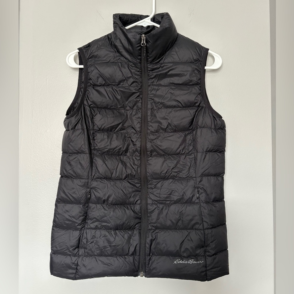 Eddie Bauer Women's Quilted Black Vest | 80% Down